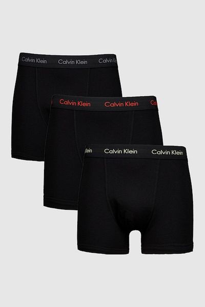 Calvin Klein , Set de boxeri cu logo - 3 perechi, Negru, Negru stins, Gri inchis, L