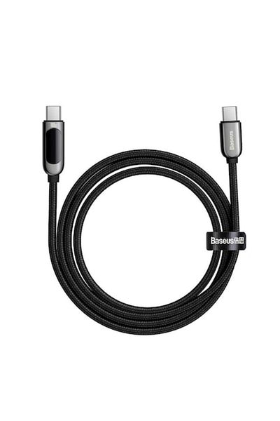 dalip Cablu de încărcare și transfer de date, USB Tip-C la USB Tip-C, Cablu de date cu afișaj, 100W, Încărcare rapidă, 1