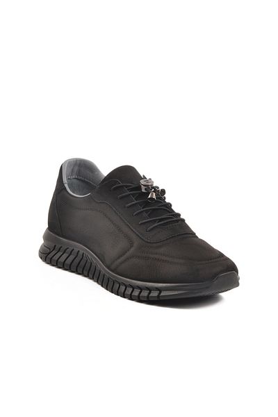 Pierre Cardin Black Nubuck Genuine Leather Men's Casual Shoes 43255-1 m