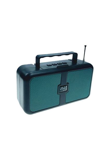 JSJZ Portable radio speaker, solar and electric charging, Bluetooth, USB, Green Card Reader