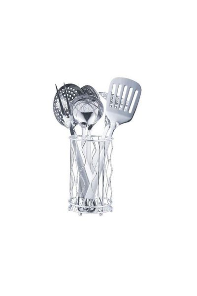 OEM Set 6 Ustensile Inox pentru Gatit Grunberg, 7 piese, Suport