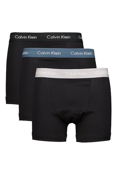 Calvin Klein , Set of boxers with logo - 3 pairs, Light gray, Dusty blue, Faded black, M