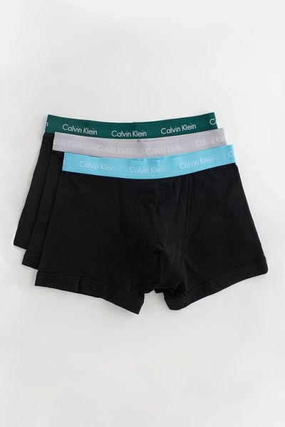 Calvin Klein , Set of Boxers with Logo - 3 Pieces, Green, Black, Blue, XL