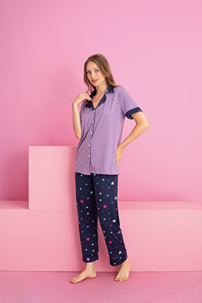 rindahomewear Γυναικείο Σετ Πιτζάμες ΜΙΛΑΝΟ με κουμπιά