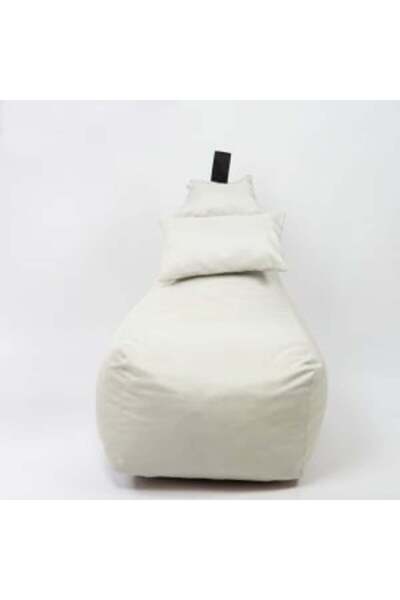 Pufrelax Fotoliu puf, Miraggio, perna inclusa, material impermeabil, Crem