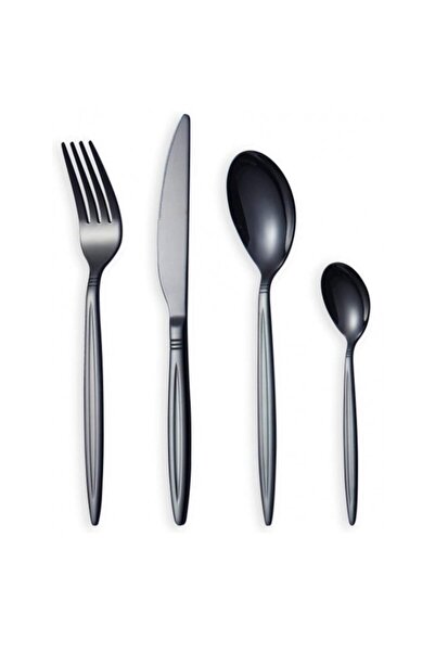 OEM Grunberg Stainless Steel Cutlery Set 24 Pieces, BL386B24, Black