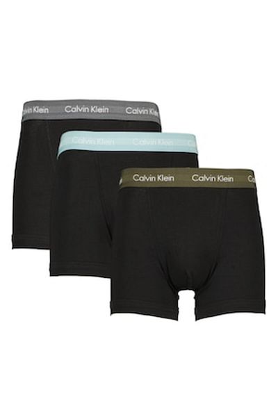Calvin Klein , Set of Boxers with Logo - 3 Pieces, Black, Dark Black, M