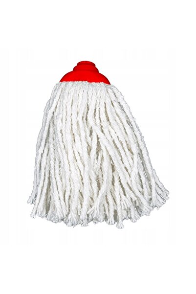 OEM Rezervă universală pentru mop, Polid, bumbac, 25 cm, alb/roșu