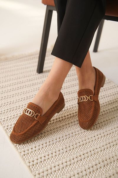 MarjinalTrendim Sally Women's Suede Tan Casual Shoes