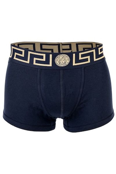Versace - Boxeri cu talie cu logo, Albastru închis, Mărime M