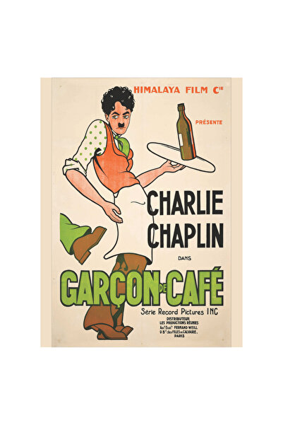 Komut Čarli Čaplin Kafanin dečak Francuski poster u retro stilu MDF slika