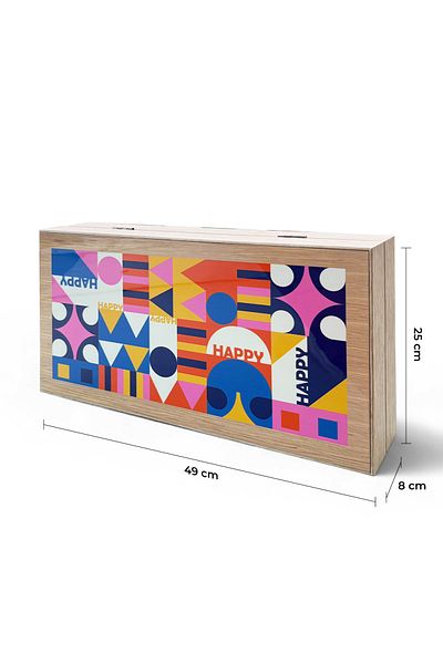 Biggdesign Happy Backgammon, Anti-Scratch Floor, Magnetic Mdf Case, 2 Layers of Varnish Polished