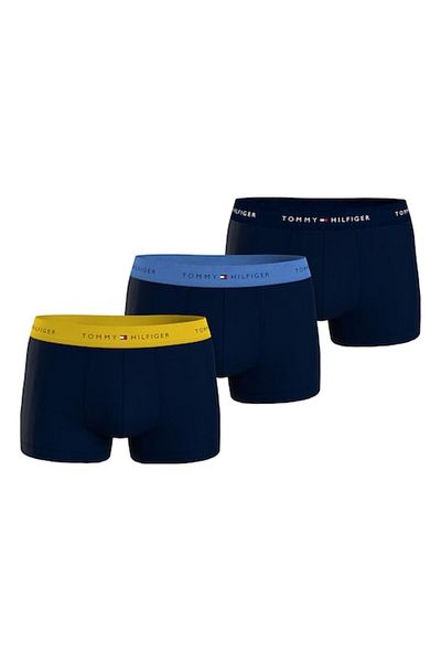 Tommy Hilfiger Set de boxeri cu talie cu logo - 3 perechi, galben, albastru, albastru închis, M