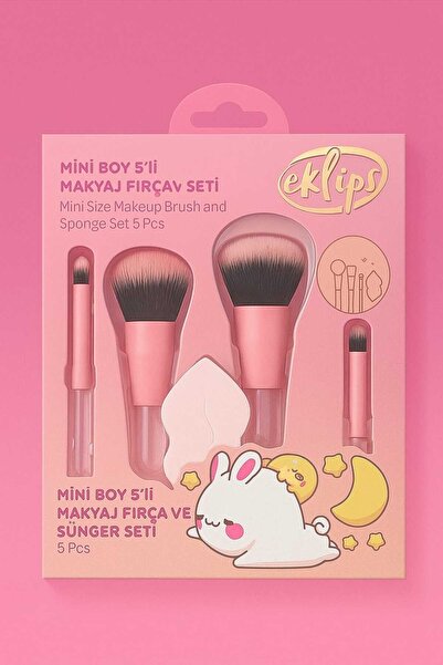 eklips Mini Boy 5' li Makyaj Fırça ve Sünger Seti