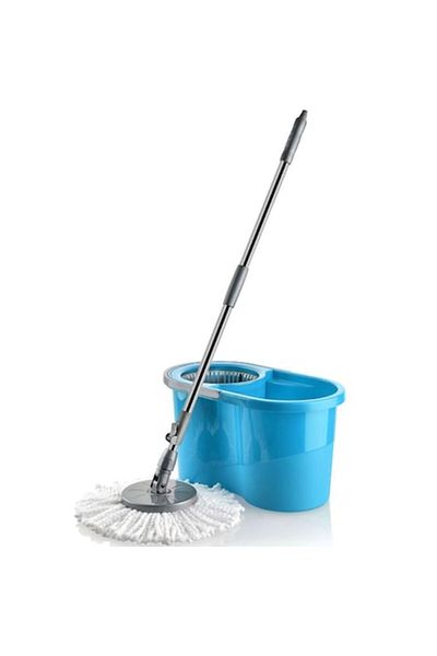 Primax Cleaning Set with Rotating Plastic Bucket, Blue, 10L