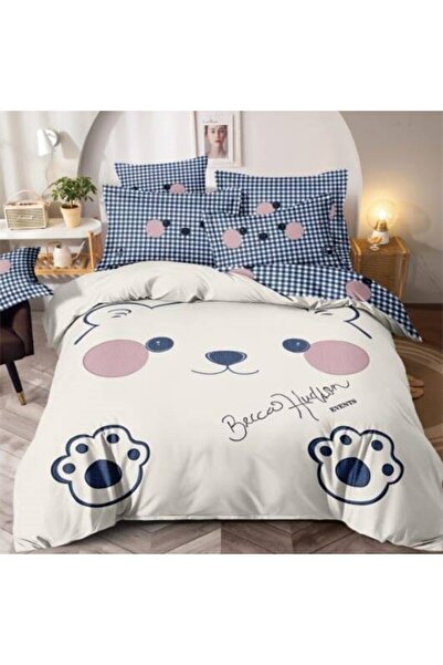 JOJO HOME Lenjerie de pat dublu, finet, 6 piese, J3DD-11, imprimeu, 235 x 240 cm