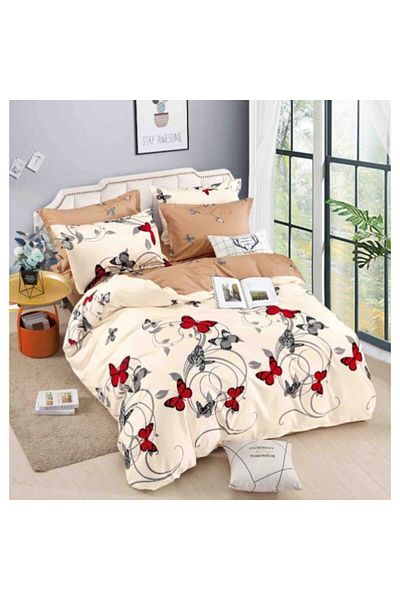 OEM Elegant Double Bed Set with 6 Pieces, Cotton Finet