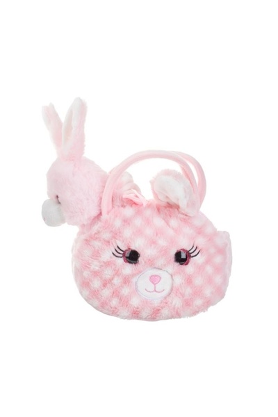 divendi-ro Iepurașul Curajos în Geantă, poliester, 10×18×26 cm, roz/alb