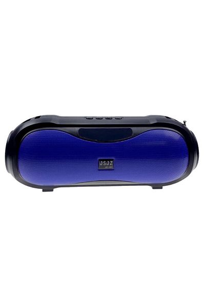 JSJZ Portable speaker with flashlight, solar and electric charging blue