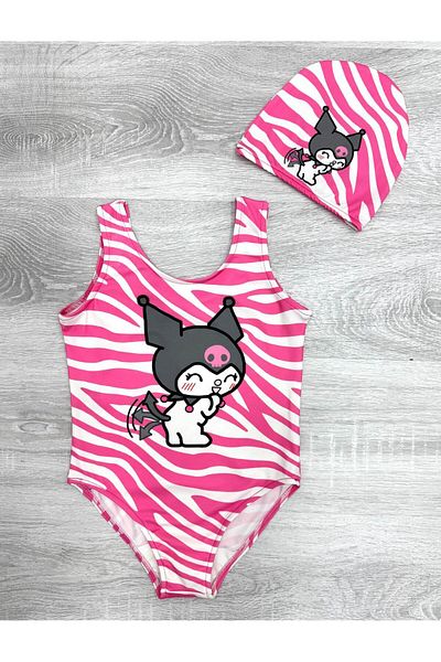 ÖYKÜ KİDS Boneli girl's swimsuit