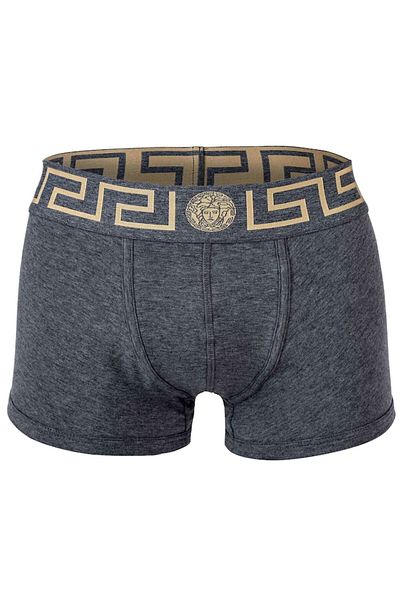 Versace - Boxeri cu bandă la talie cu logo Topeka, Gri închis, M