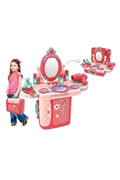 divendi-ro Cutie de bijuterii tip valiză cu oglindă și accesorii, include 14 ...