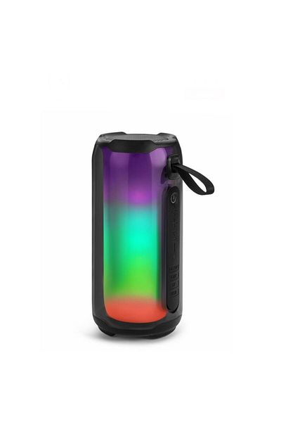 Tescomak Subwoofer cu lumini colorate, difuzor portabil Bluetooth negru