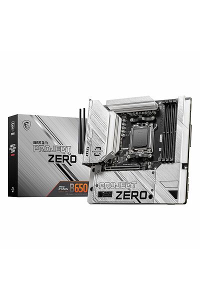 MSI B650M Project Zero Ddr5 (7600Mhz)Oc M.2 Hdmi/Dp/Usb-C Pcie 4.0 Am5 Matx Motherboard