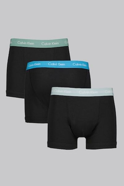 Calvin Klein , Set of Boxers with Logo - 3 Pairs, Green, Black, L