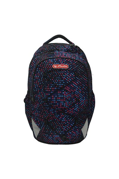 Herlitz Strings Pro Backpack, Ergonomic, Spacious, Water Resistant, Recycled Polyester, Dots