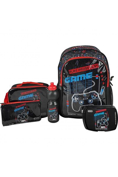 Roco Game On 5-in-1 Value Set Backpack with Accessory – 16/17 Inch Boys School Bag
