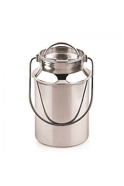 wei Stainless steel can, with lid and handle, for storing milk, honey or oil, 9.5 liters