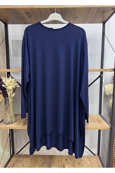 ÖZNE BUTİK Women's 100% Cotton Lycra Loose Cut Oversized Tunic