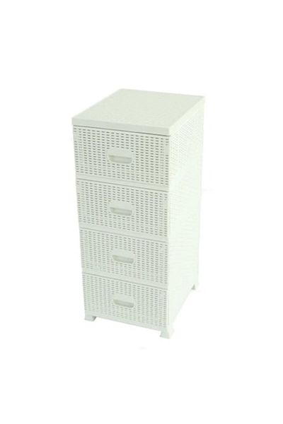 sterk storage cabinet with 4 drawers, 91 x 46 x 37.5 cm, white