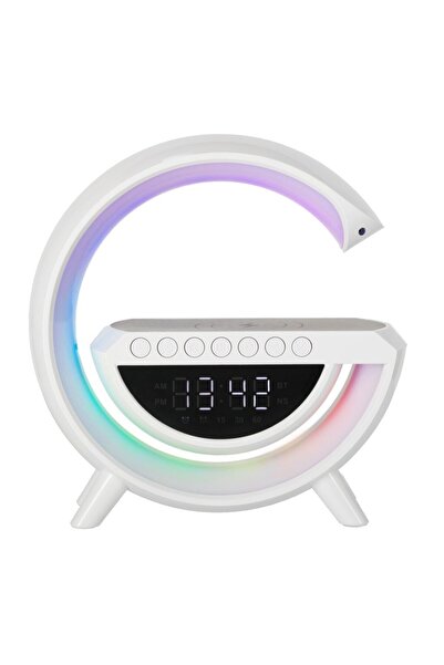 OEM Lampa Decorativa Multifunctionala Robyan's, cu Incarcare Wireless, Bluetooth, Incarcare USB, Afisaj