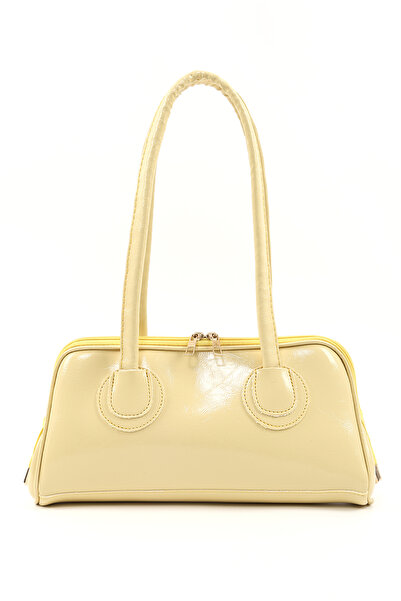 SHAKA Sarı Shk227 Kırışık Dokulu,Suni Deri, Fermuarlı ,Tek Bölmeli ,Askılı El...