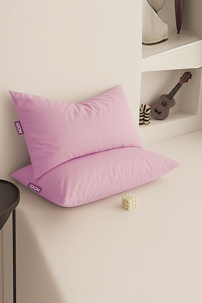 İQON |   Mix & Match |   Plain |   Ranforce Set of 2 Pillowcases Pink