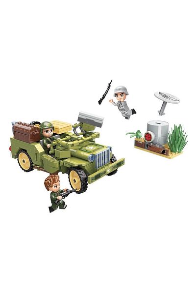 Qman Military Jeep Attack construction set 264 pieces