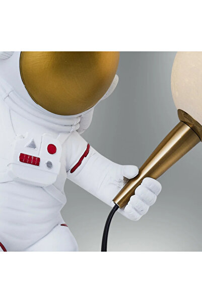 LUXXO Aplica Astronaut, 1xG9, corp rasina, abajur sticla, 34x34x16cm