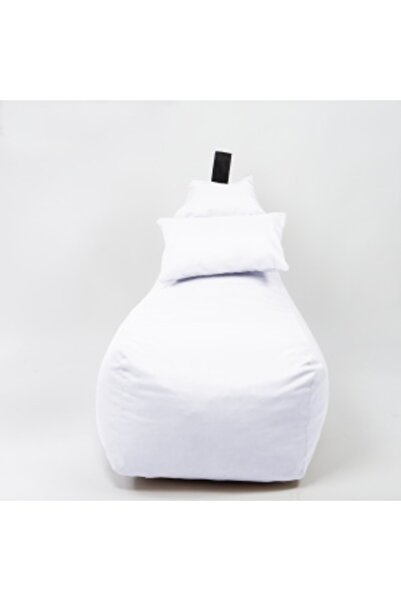 Pufrelax Fotoliu puf, Miraggio, perna inclusa, material impermeabil, Alb