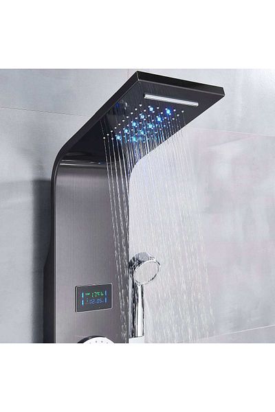 CasaVie LED Shower Panel 1332, with rain effect and massage jets, 1332