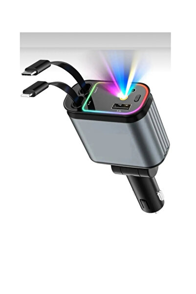 ROTECH Spiface Usb C Type-c Araç Şarj Aleti, 4'ü 1 Arada Hızlı Şarj Araç Usb ...