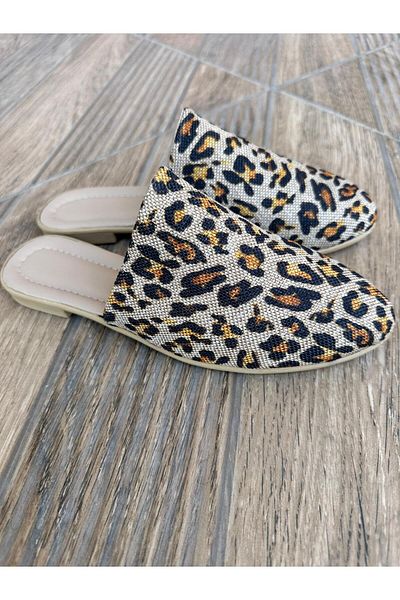 lovitto Closed Front Patterned Leopard Kyoto Women's Slippers