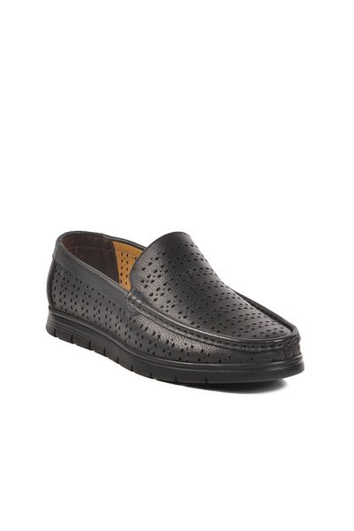 WALKWAY 005 m Black Genuine Leather Men's Casual Shoes