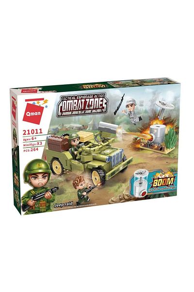 Qman Military Jeep Attack construction set 264 pieces