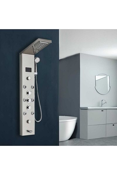 CasaVie Panel de Dus cu LED 1153, cu efect de ploaie si jeturi cu masaj, cod 1153