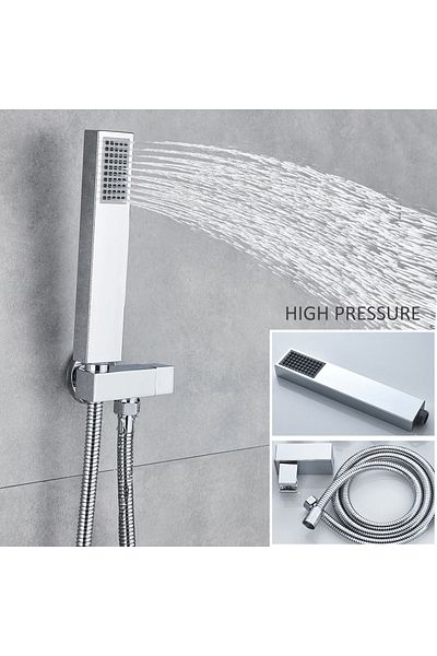 CasaVie Set de dus cu para patrata de 40 cm, cu 2 functii de curgere a apei, cod 1168