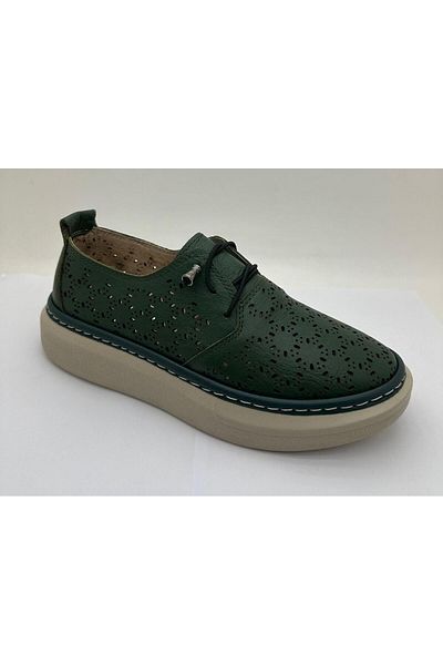 DOSA SHOES Women's Orthopedic Leather Shoes-Green