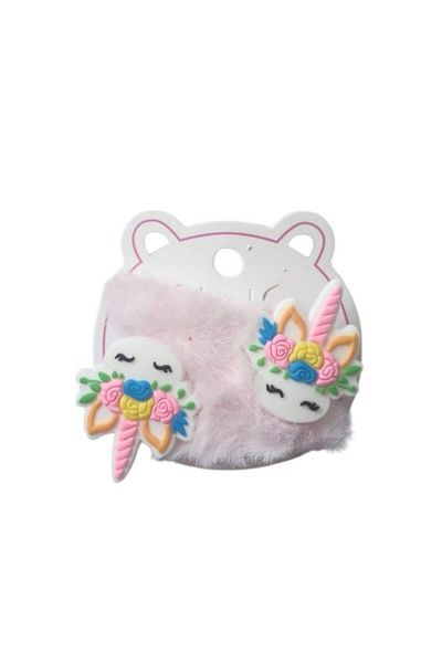 parti sürprizi Floral Unicorn Feather Baby Pink Color Pack of 2 Hair Clips
