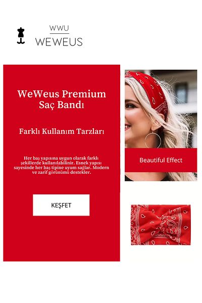 Weweus Red Drop Pattern Women's Hair Band